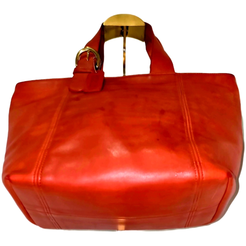 Coach Vintage 4133 Waverly Orangr Leather Tote Bag - Picture 8 of 8